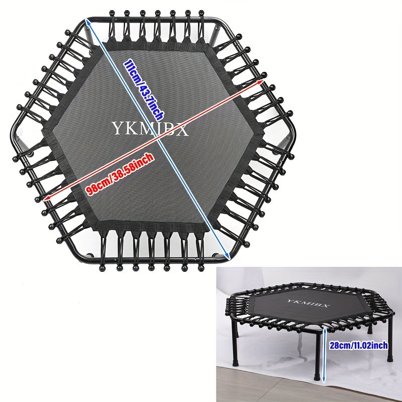 Hexagonal Fitness Trampoline Quiet Bounce Home Gym