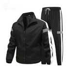Men’s Breathable Reflective Running Tracksuit Set for Training
