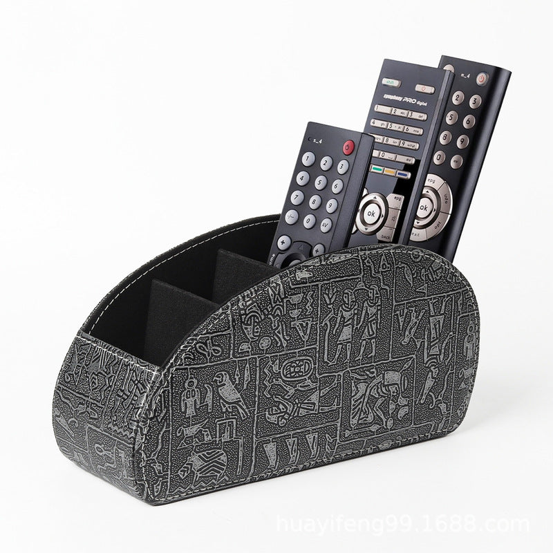 5-Slot Remote Control Holder Box - Desktop Organizer for TV, Media Player, Heater & Game Controllers