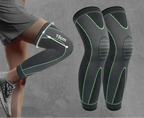 2Pcs Full Length Knee Support Compression Sleeve XL Green