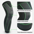 2Pcs Full Length Knee Support Compression Sleeve XL Green