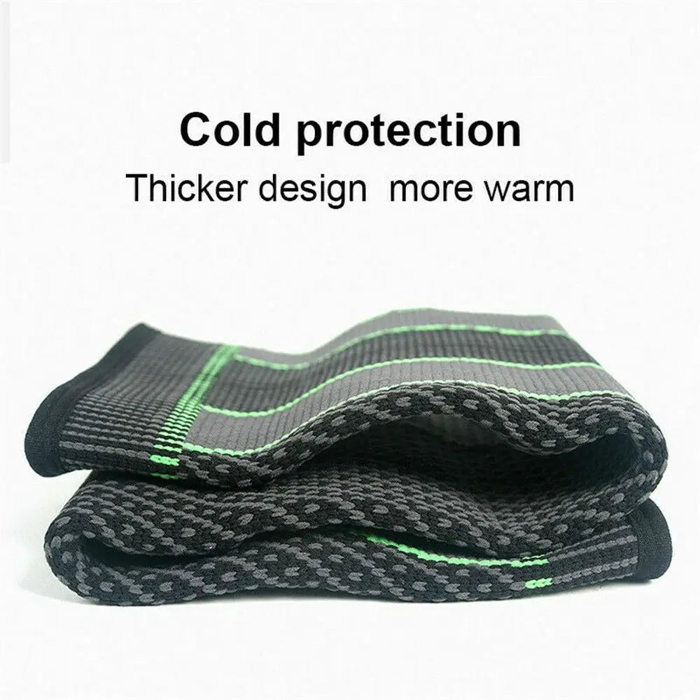 2Pcs Full Length Knee Support Compression Sleeve XL Green