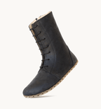 Men's Barefoot Leather Ankle Boot — Raven Black