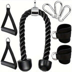 Tricep Rope Set Gym Pulley Accessories (8PCS)