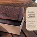 Cartera de Cuero Trenzado ( Café)