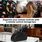 5-Slot Remote Control Holder Box - Desktop Organizer for TV, Media Player, Heater & Game Controllers