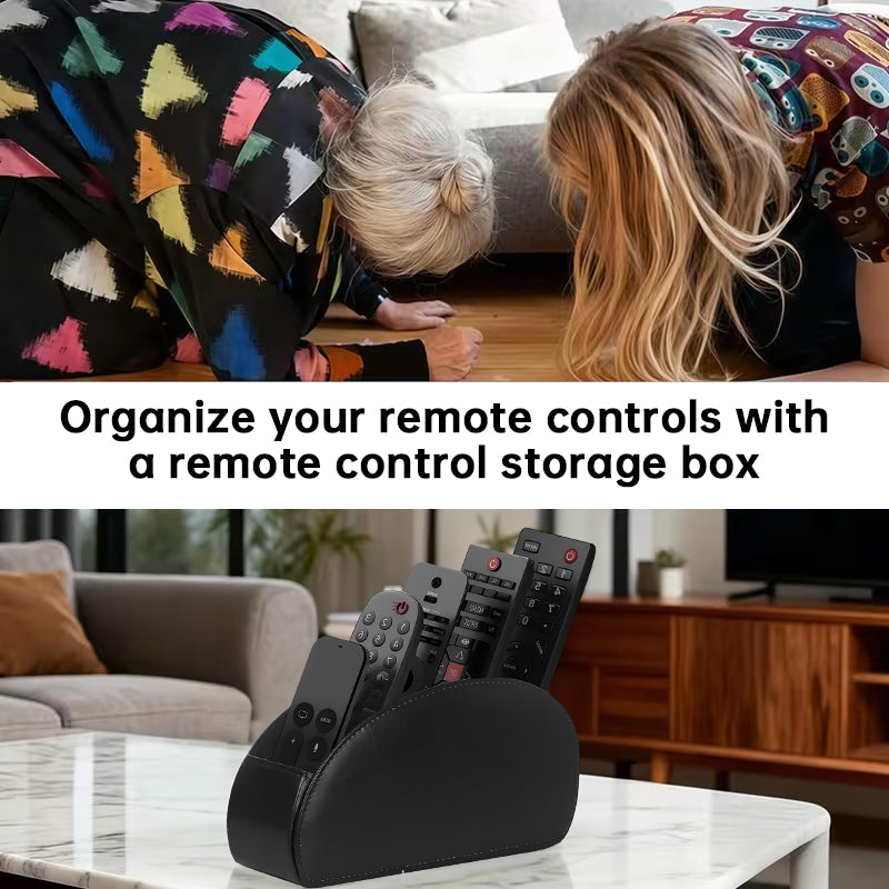 5-Slot Remote Control Holder Box - Desktop Organizer for TV, Media Player, Heater & Game Controllers