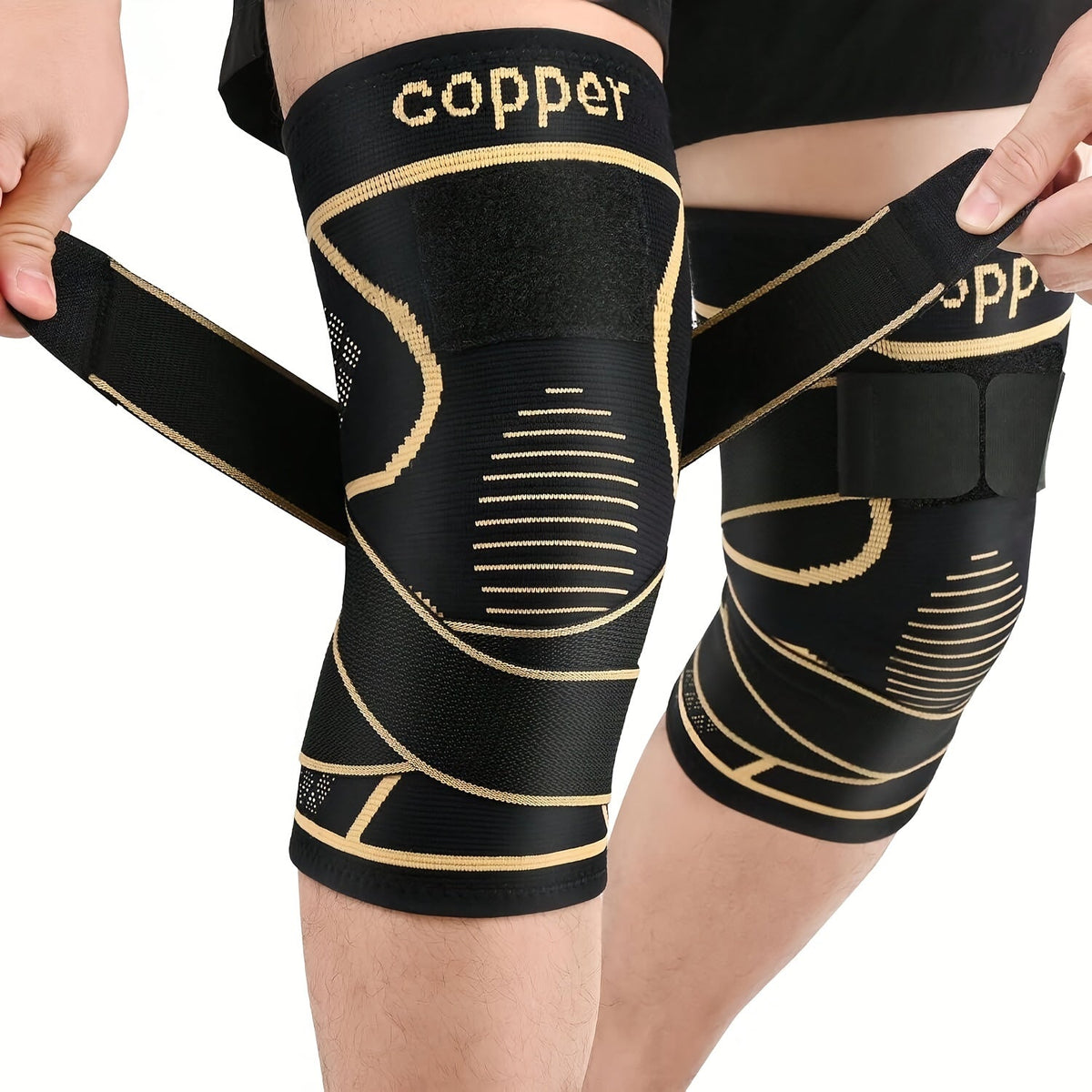 NNETM Copper Knee Brace Compression Sleeve (2PCS)