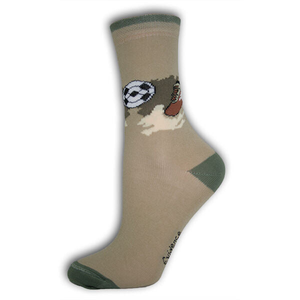 Kids ankle socks - Cotton ankle socks - 23-26 - khaki football - Evidence
