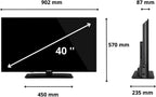 TELEFUNKEN Smart TV 40 tum Full HD TE40750B49V4DAZ, 40 tums LED-TV med integrerad Google Assistant, kompatibel med Google Home, DVB-T2, Dolby Vision HDR10, Android TV, Dolby Audio