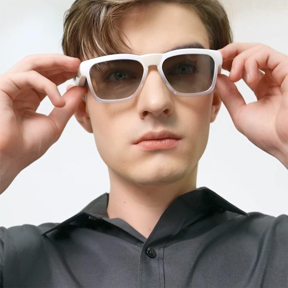 OhO smarta glasögon, polariserade solglasögon med Bluetooth-högtalare, atletisk/utomhus UV-skydd och röstkontroll, unisex