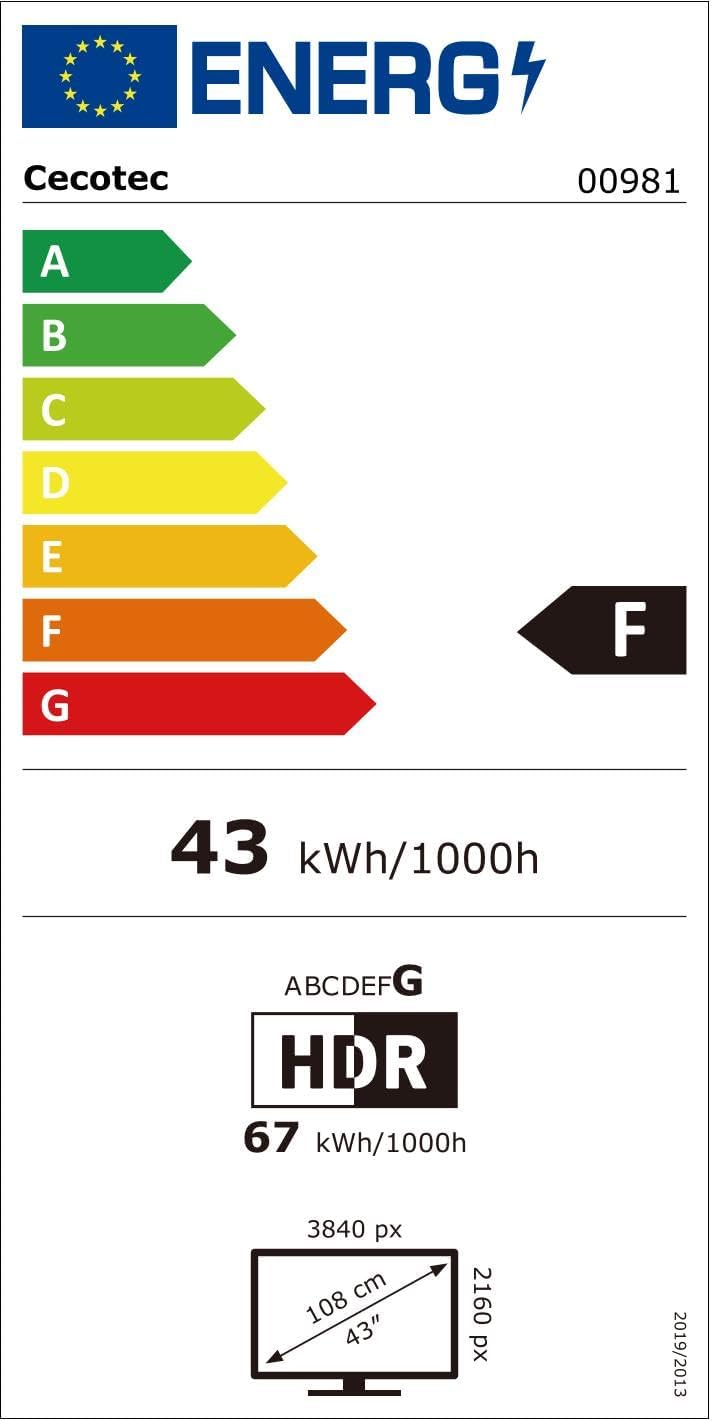 Cecotec Smart TV - 32-tums LED-TV HD-upplösning - A4-serien ALH40032S. Google TV OS, Dolby Audio, HDR10, 16 GB ROM, Bluetooth, Google Voice Assitant och Chromecast