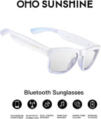 OhO smarta glasögon, polariserade solglasögon med Bluetooth-högtalare, atletisk/utomhus UV-skydd och röstkontroll, unisex