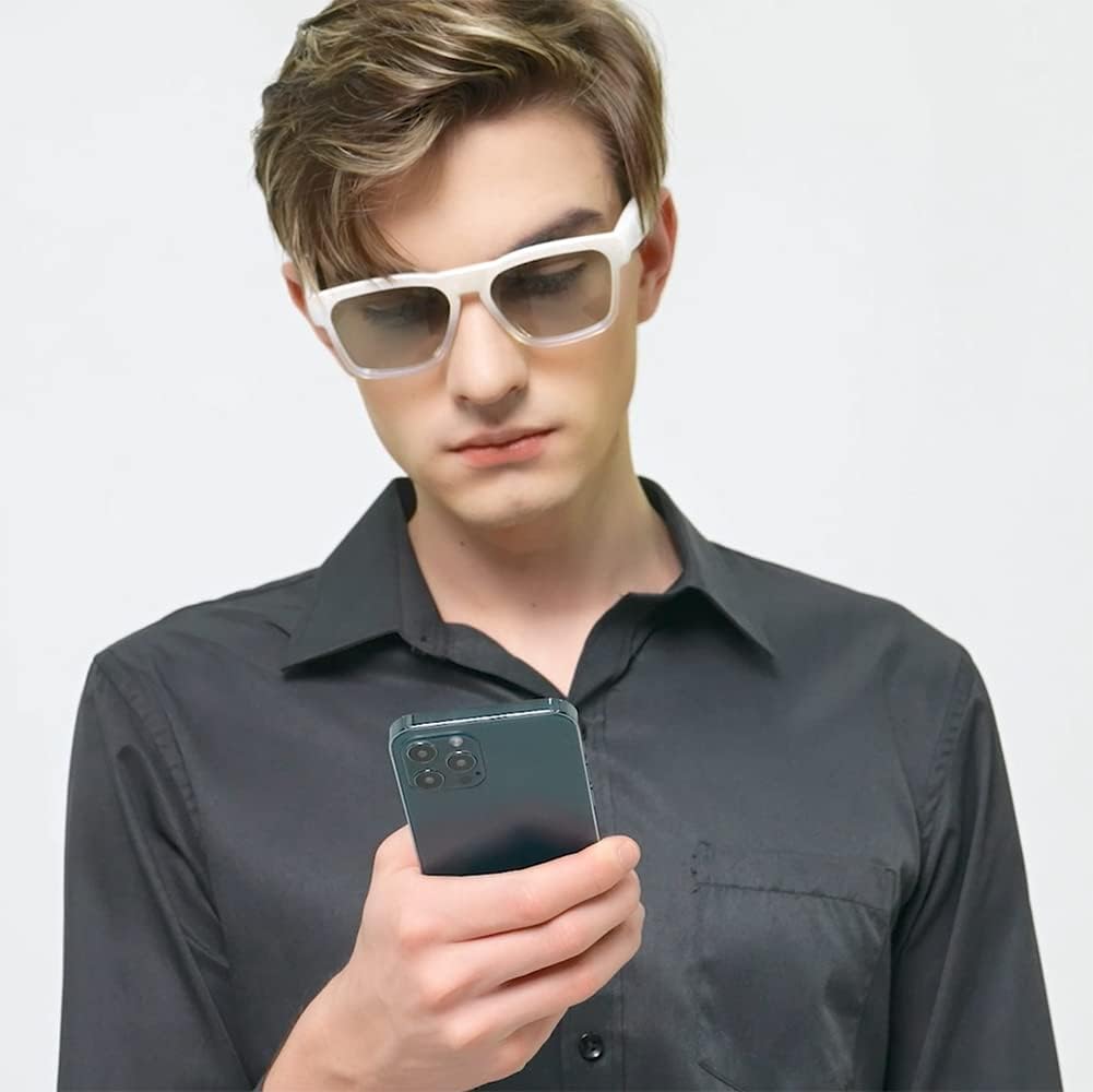 OhO smarta glasögon, polariserade solglasögon med Bluetooth-högtalare, atletisk/utomhus UV-skydd och röstkontroll, unisex