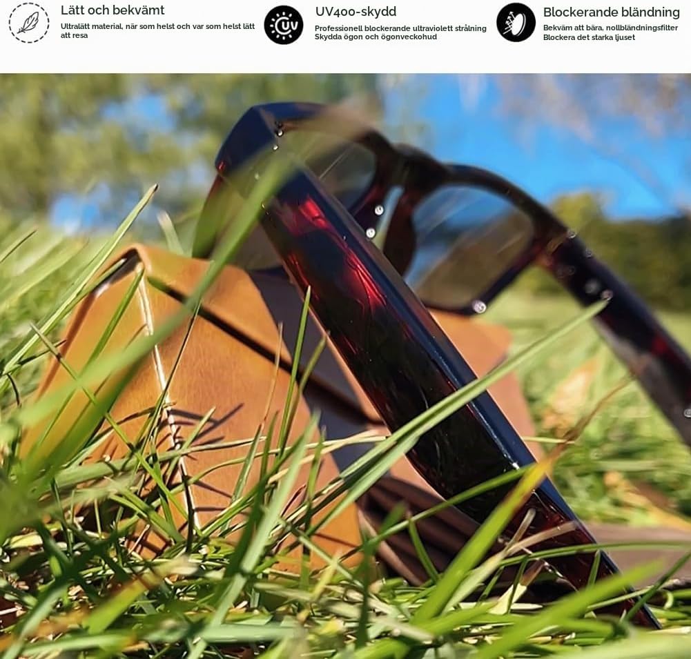 OhO smarta glasögon, polariserade solglasögon med Bluetooth-högtalare, atletisk/utomhus UV-skydd och röstkontroll, unisex