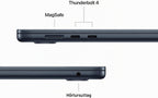 Apple MacBook Air 15,3-tum med M5-chip: Byggd för AI, Liquid Retina-skärm, 16GB enhetligt minne, 512GB SSD, 12 MP Center Stage-kamera, Touch ID, wifi 7, himmelsblå