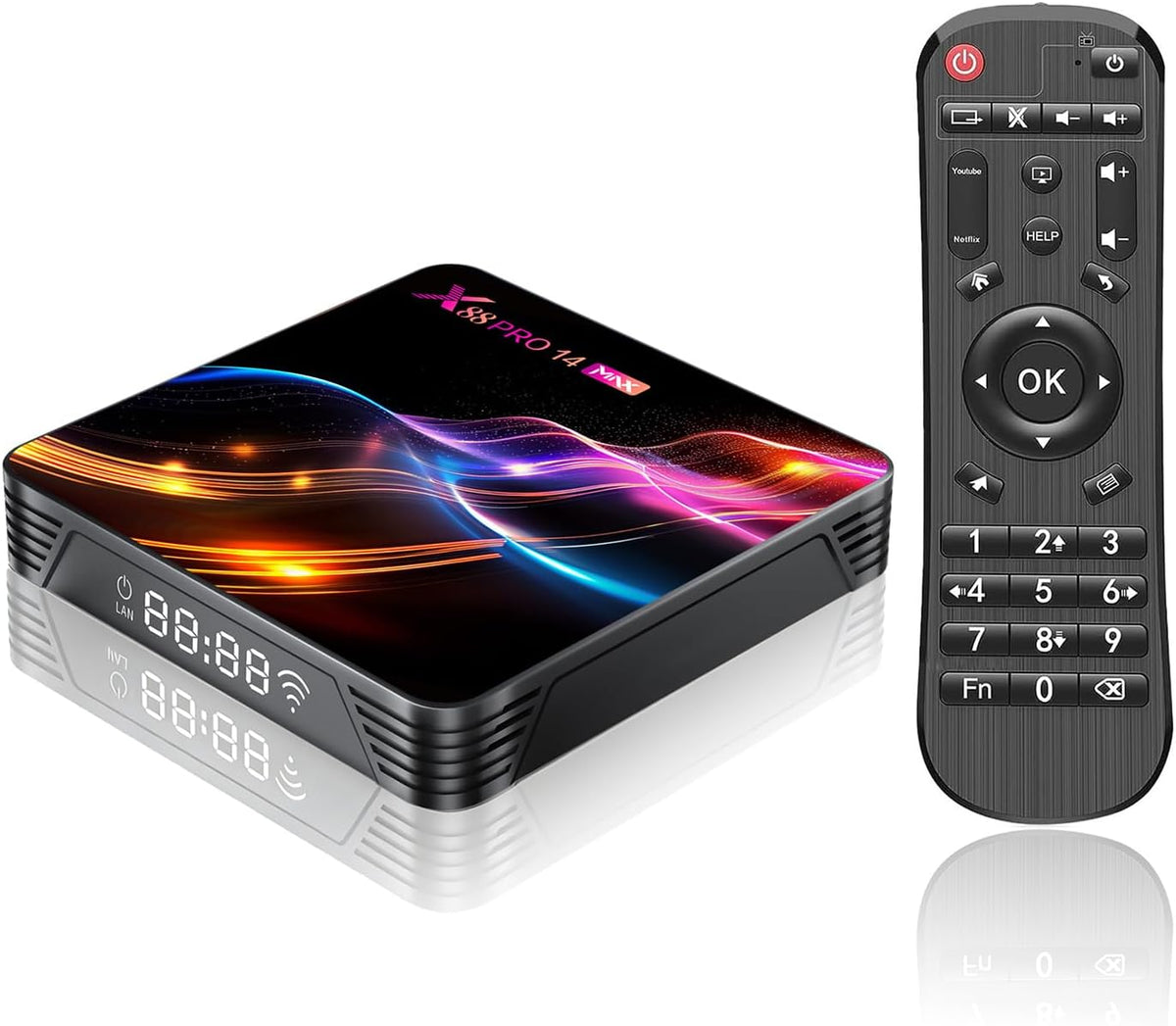 PRO14 MAX 4K Ultra HD Android 14.0 TV-box RK3528 4 GB RAM 64 GB ROM