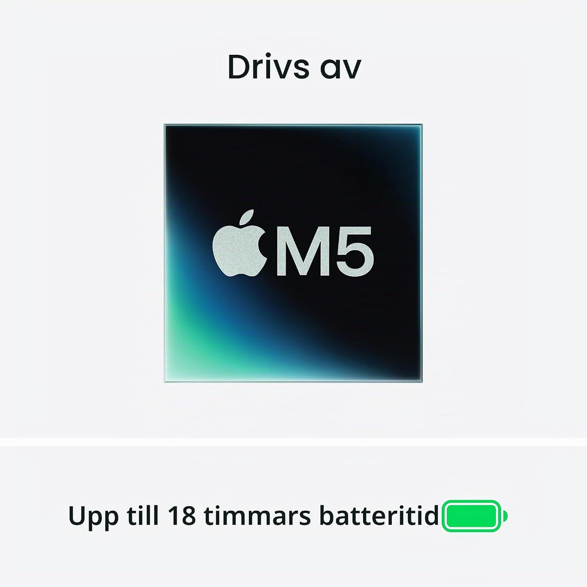 Apple MacBook Air 15,3-tum med M5-chip: Byggd för AI, Liquid Retina-skärm, 16GB enhetligt minne, 512GB SSD, 12 MP Center Stage-kamera, Touch ID, wifi 7, himmelsblå