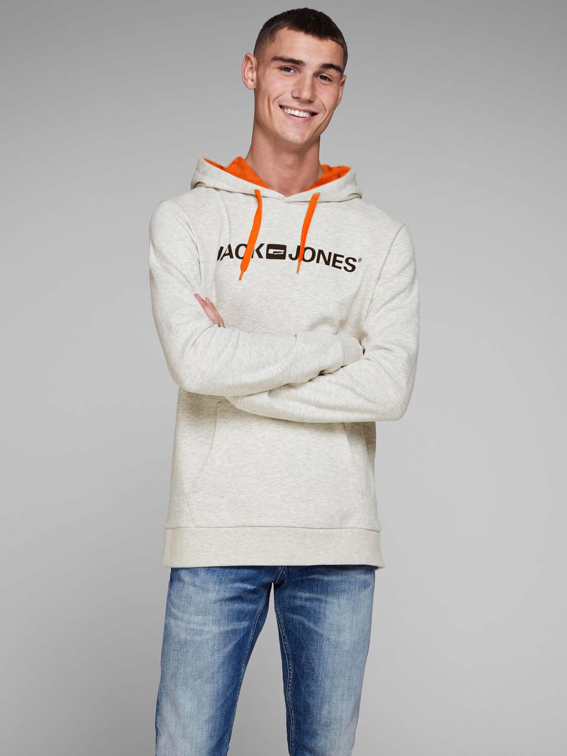 JACK & JONES Male Kapuzenpullover Logo Kapuzenpullover