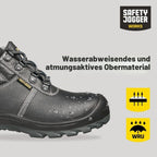 SAFETY JOGGER S3 Sicherheitsschuhe Herren Leicht - BESTBOY - Schwarz
