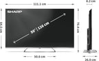 SHARP Smart TV 50 tum 4K Ultra HD Mini LED QLED Harman Kardon HDMI eARC Dolby Vision Dolby Atmos 50JP7365E