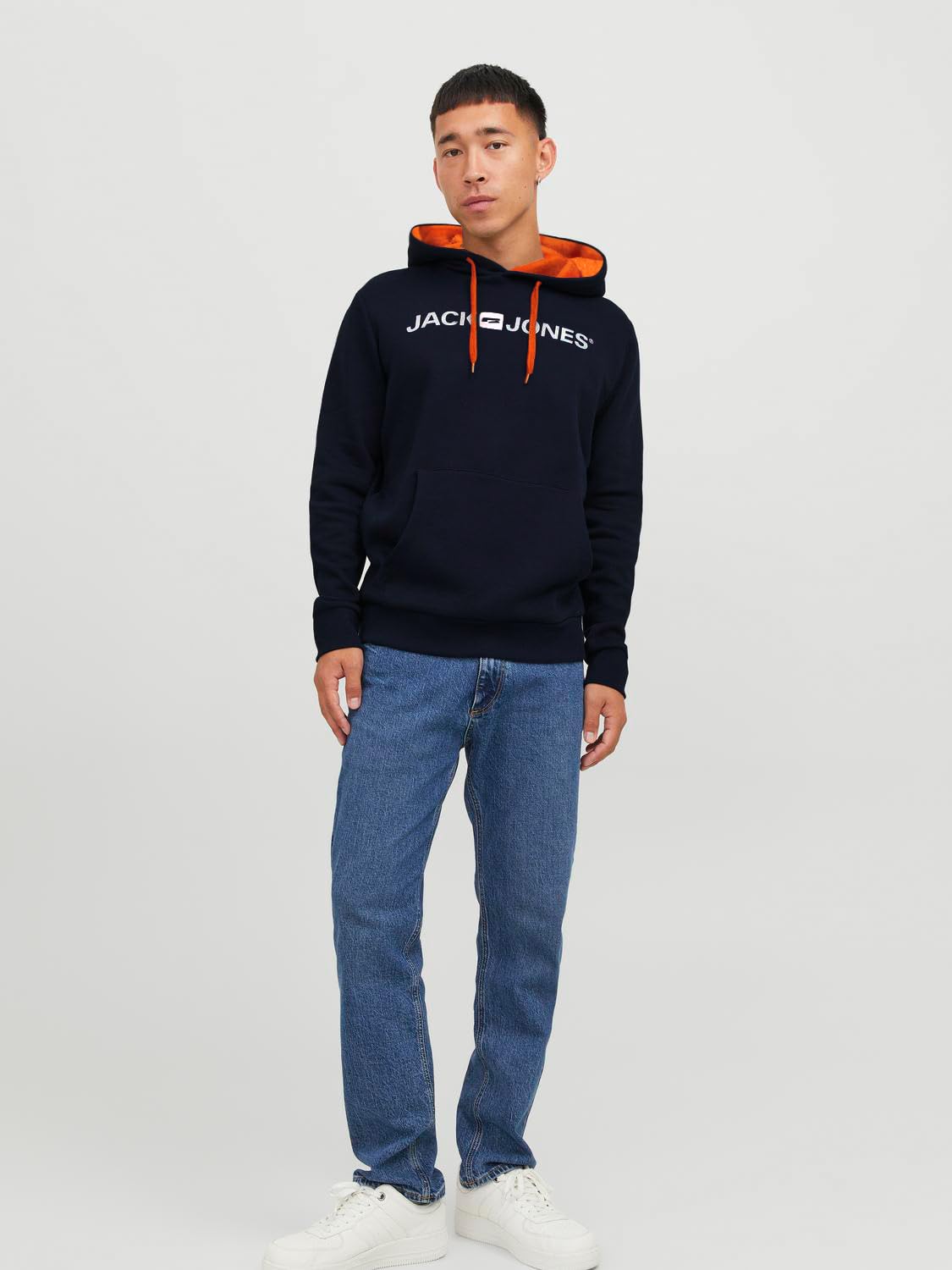 JACK & JONES Male Kapuzenpullover Logo Kapuzenpullover