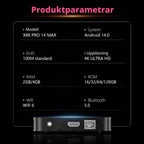 PRO14 MAX 4K Ultra HD Android 14.0 TV-box RK3528 4 GB RAM 64 GB ROM