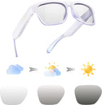 OhO smarta glasögon, polariserade solglasögon med Bluetooth-högtalare, atletisk/utomhus UV-skydd och röstkontroll, unisex