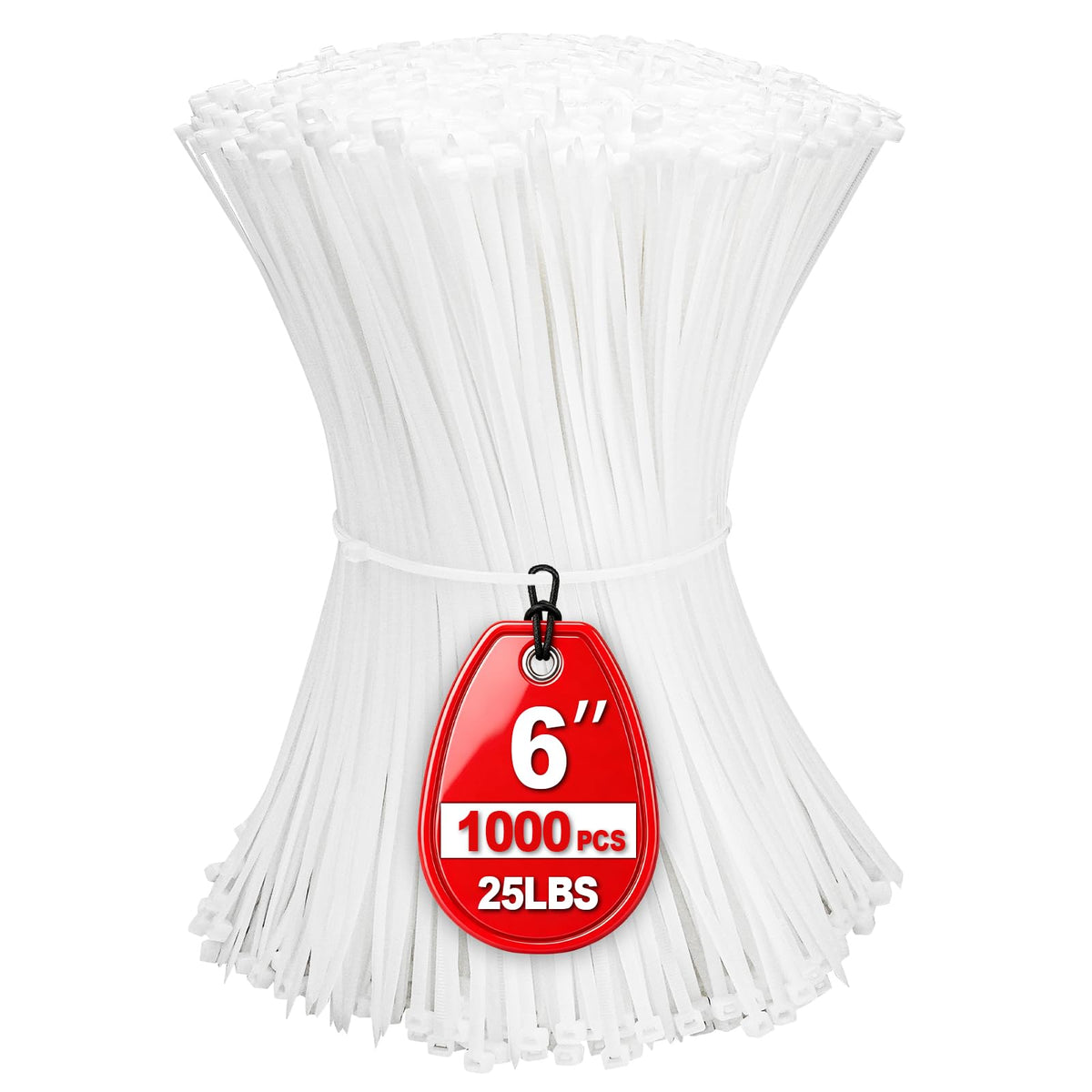 Black Zip Ties Assorted Sizes 4+6+8+10+12-Inch，600PCS Multi-Purpose Self-Locking Nylon Cable Tie,Wire Tie Perfect for Home,Garden Trellis,Office,Garage and Workshop.