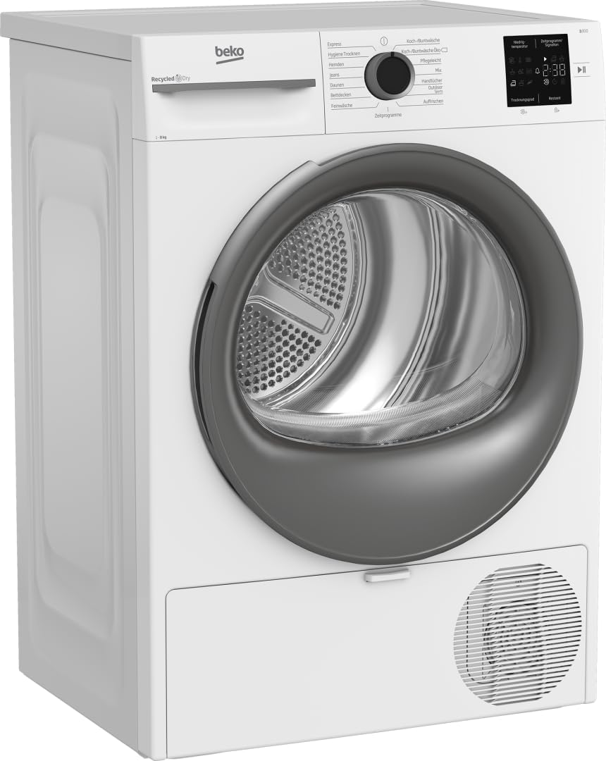 Beko BM3T38210W1 Wärmepumpentrockner, 8 kg Trocknen, Energieklasse E