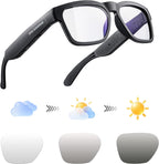 OhO smarta glasögon, polariserade solglasögon med Bluetooth-högtalare, atletisk/utomhus UV-skydd och röstkontroll, unisex
