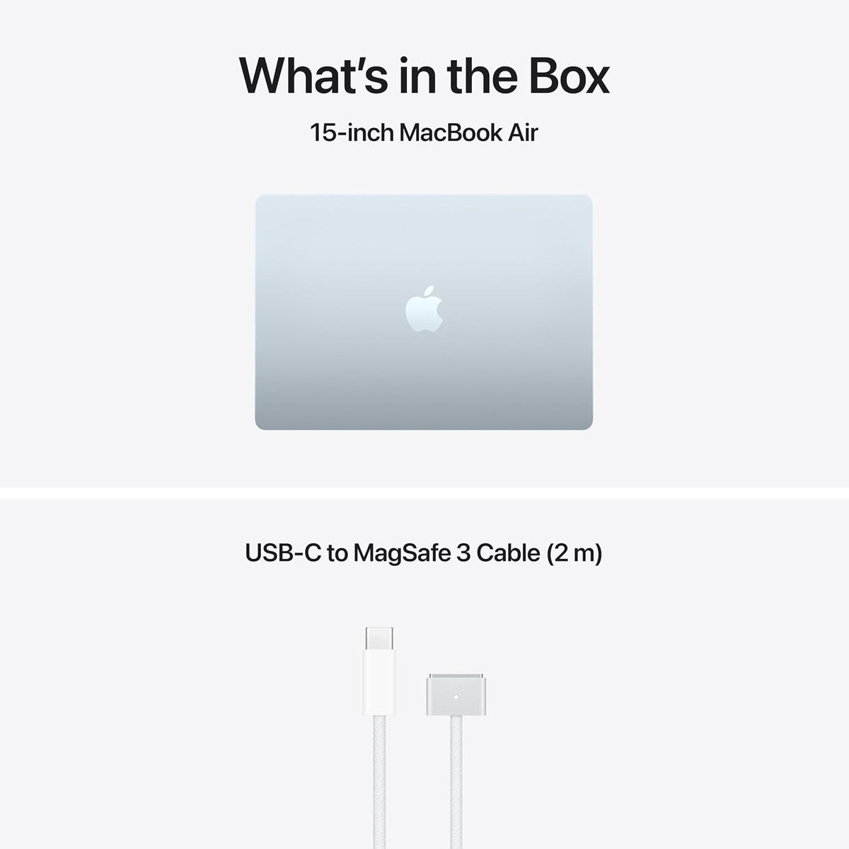 Apple MacBook Air 15,3-tum med M5-chip: Byggd för AI, Liquid Retina-skärm, 16GB enhetligt minne, 512GB SSD, 12 MP Center Stage-kamera, Touch ID, wifi 7, himmelsblå