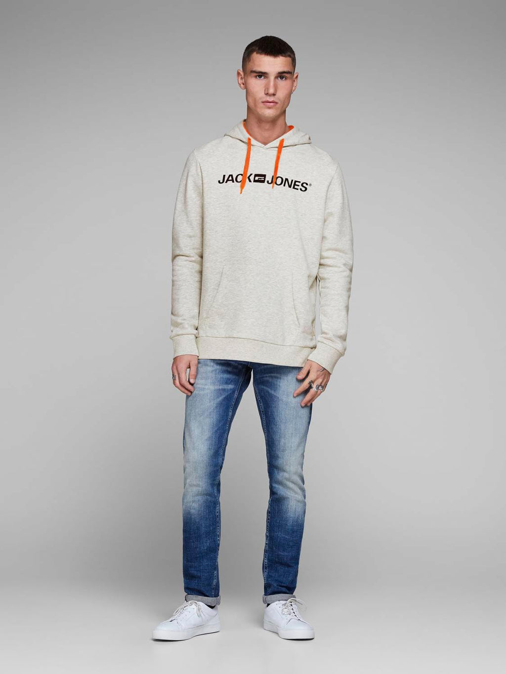 JACK & JONES Male Kapuzenpullover Logo Kapuzenpullover