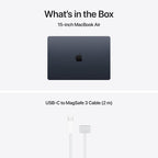 Apple MacBook Air 15,3-tum med M5-chip: Byggd för AI, Liquid Retina-skärm, 16GB enhetligt minne, 512GB SSD, 12 MP Center Stage-kamera, Touch ID, wifi 7, himmelsblå