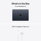 Apple MacBook Air 15,3-tum med M5-chip: Byggd för AI, Liquid Retina-skärm, 16GB enhetligt minne, 512GB SSD, 12 MP Center Stage-kamera, Touch ID, wifi 7, himmelsblå