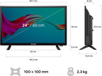 DYON Smart 40 VX-2 Full HD-TV, trippel HD-mottagare (DVB-C/-S2/-T2), App Store, Prime Video, Netflix, YouTube, DAZN, Disney+, svart