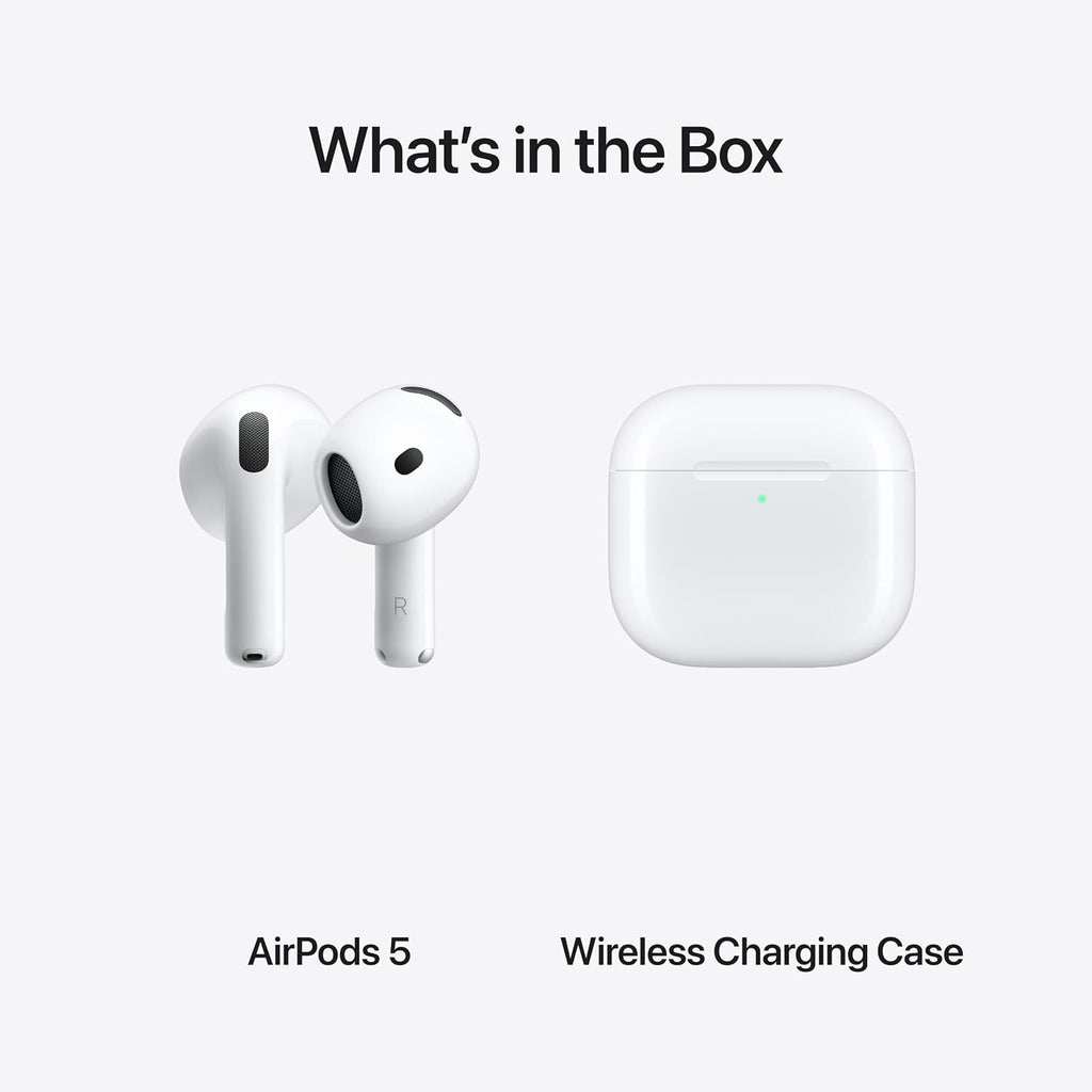Apple AirPods 5 med trådlöst laddningsetui, trådlösa öronsnäckor