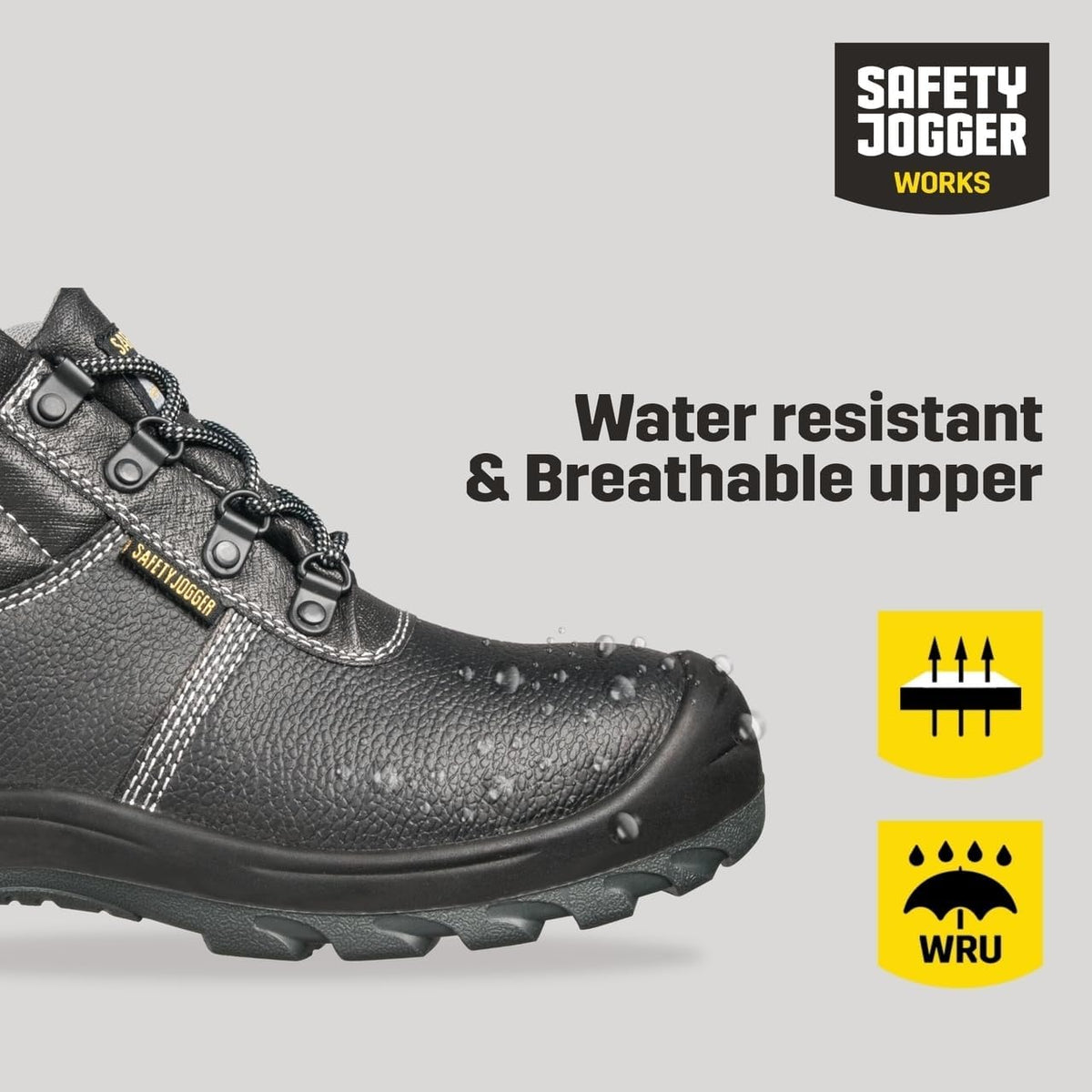 SAFETY JOGGER S3 Sicherheitsschuhe Herren Leicht - BESTBOY - Schwarz