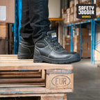 SAFETY JOGGER S3 Sicherheitsschuhe Herren Leicht - BESTBOY - Schwarz