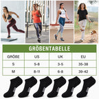 Bambus Sneaker Socken Damen 6/12 Paar, Atmungsaktive Gepolsterte Sportsocken Laufsocken, Anti Schweiß Kurze Socken Damen 39-42 35-38 Bunt, Geschenke für Frauen Sommer
