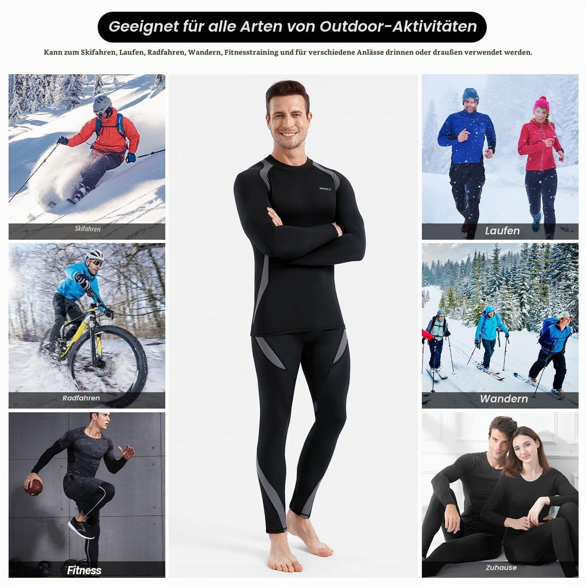 Thermounterwäsche Herren Skiunterwäsche Funktionsunterwäsche Thermowäsche