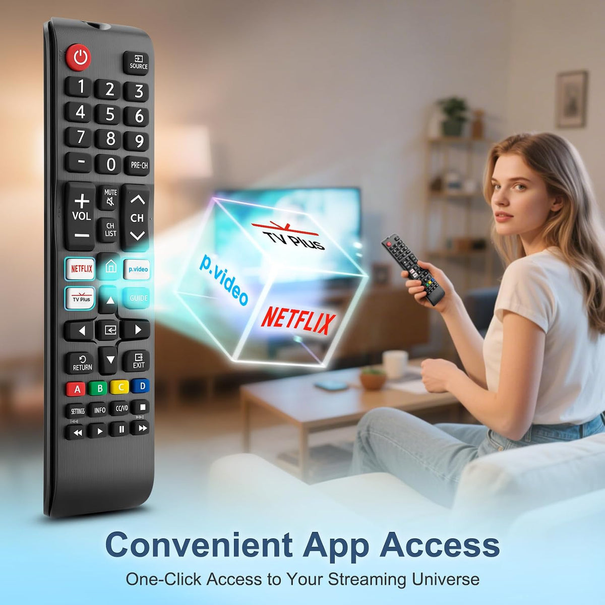 Universal for Samsung-Smart-TV-Remote-Control Replacement【Pack of 2】