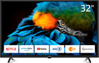 DYON Smart 40 VX-2 Full HD-TV, trippel HD-mottagare (DVB-C/-S2/-T2), App Store, Prime Video, Netflix, YouTube, DAZN, Disney+, svart