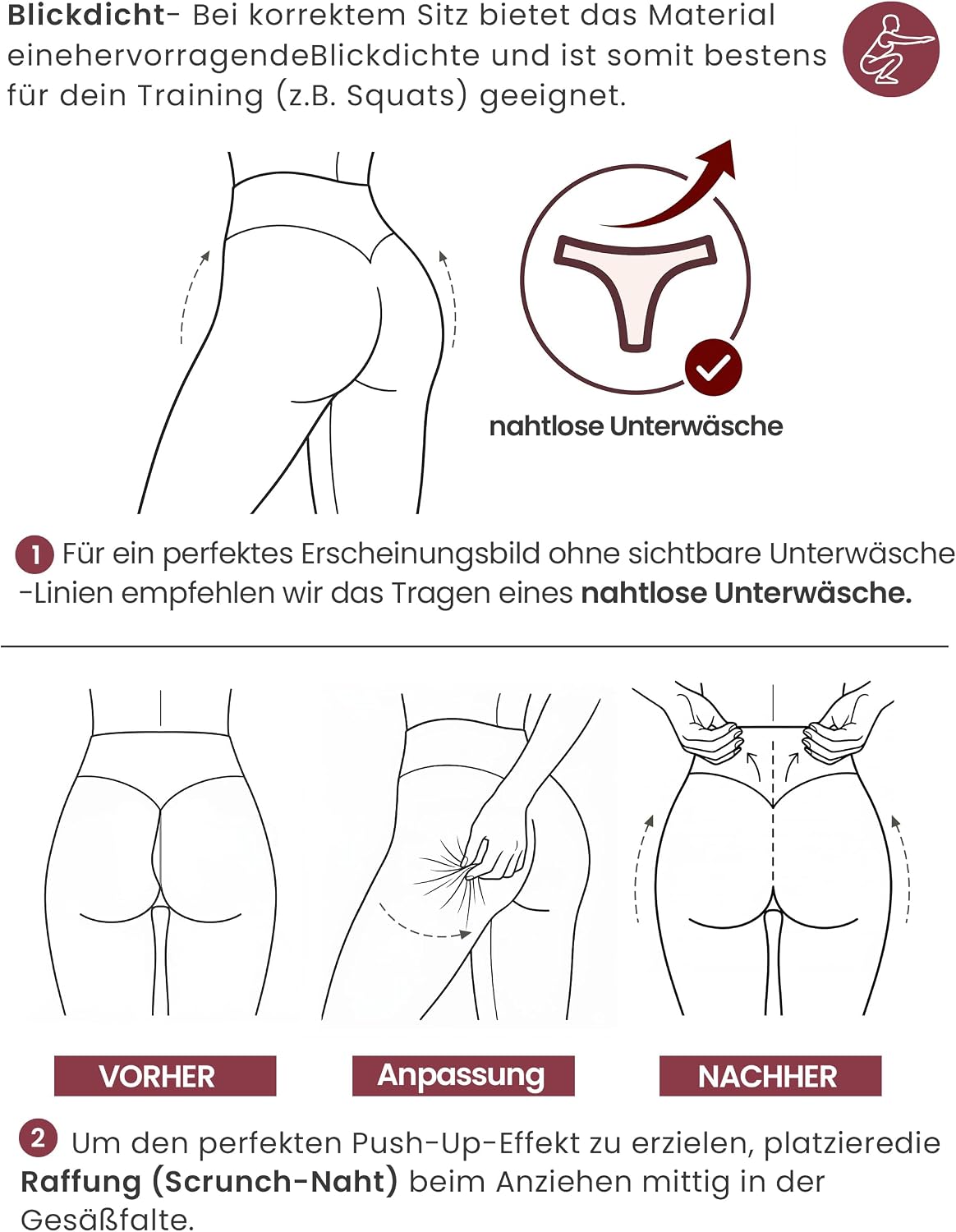 JOYSPELS Scrunch Butt Leggings Damen, High Waist Booty Lifting Po Push Up Gym Sporthose Seamless