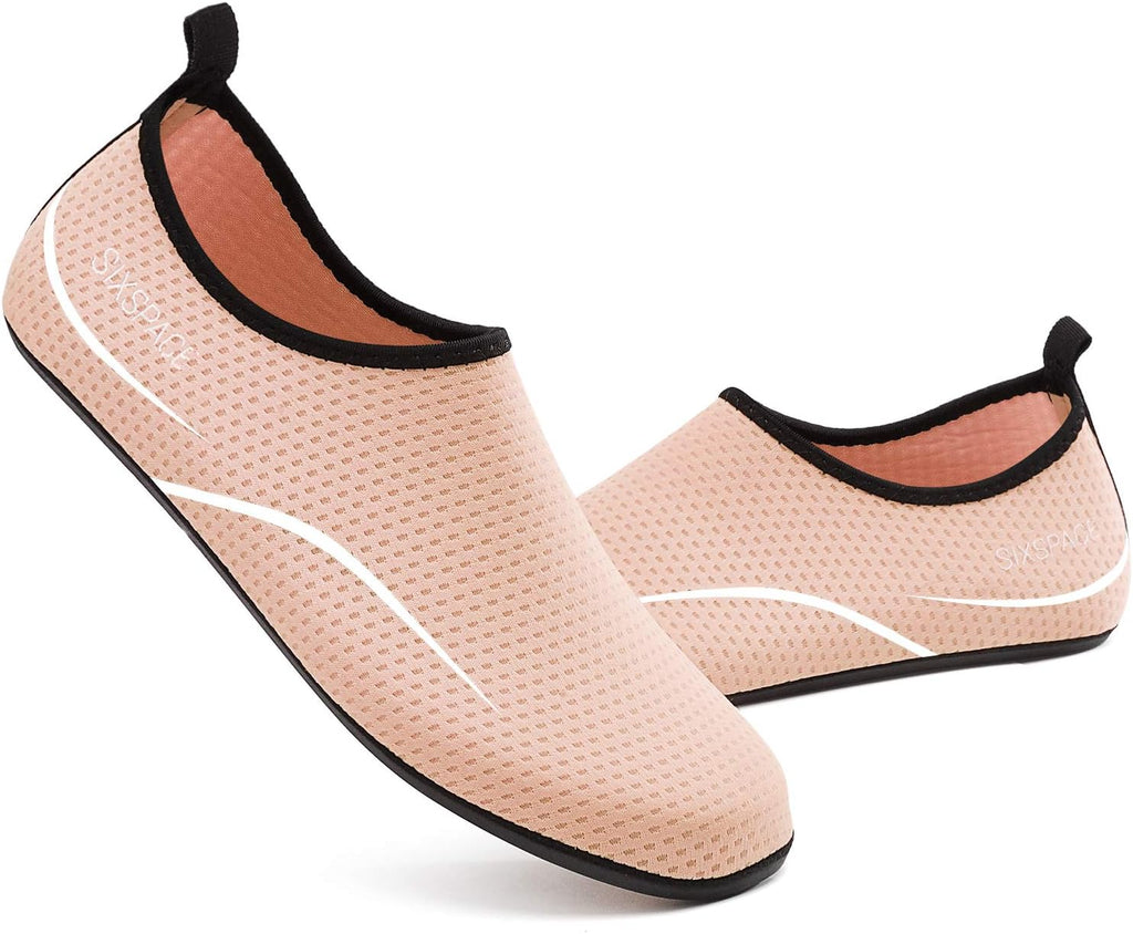 Sixspace Unisex Badeschuhe Wasserschuhe mit Rutschfester Sohle, Gr.34-47