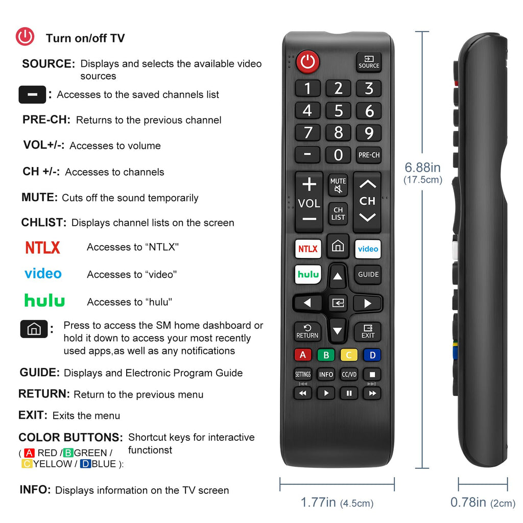 for VIZIO Smart TV Remote Replacement,Universal Control XRT140 for VIZIO TV