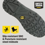 SAFETY JOGGER S3 Sicherheitsschuhe Herren Leicht - BESTBOY - Schwarz
