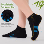 Bambus Sneaker Socken Damen 6/12 Paar, Atmungsaktive Gepolsterte Sportsocken Laufsocken, Anti Schweiß Kurze Socken Damen 39-42 35-38 Bunt, Geschenke für Frauen Sommer