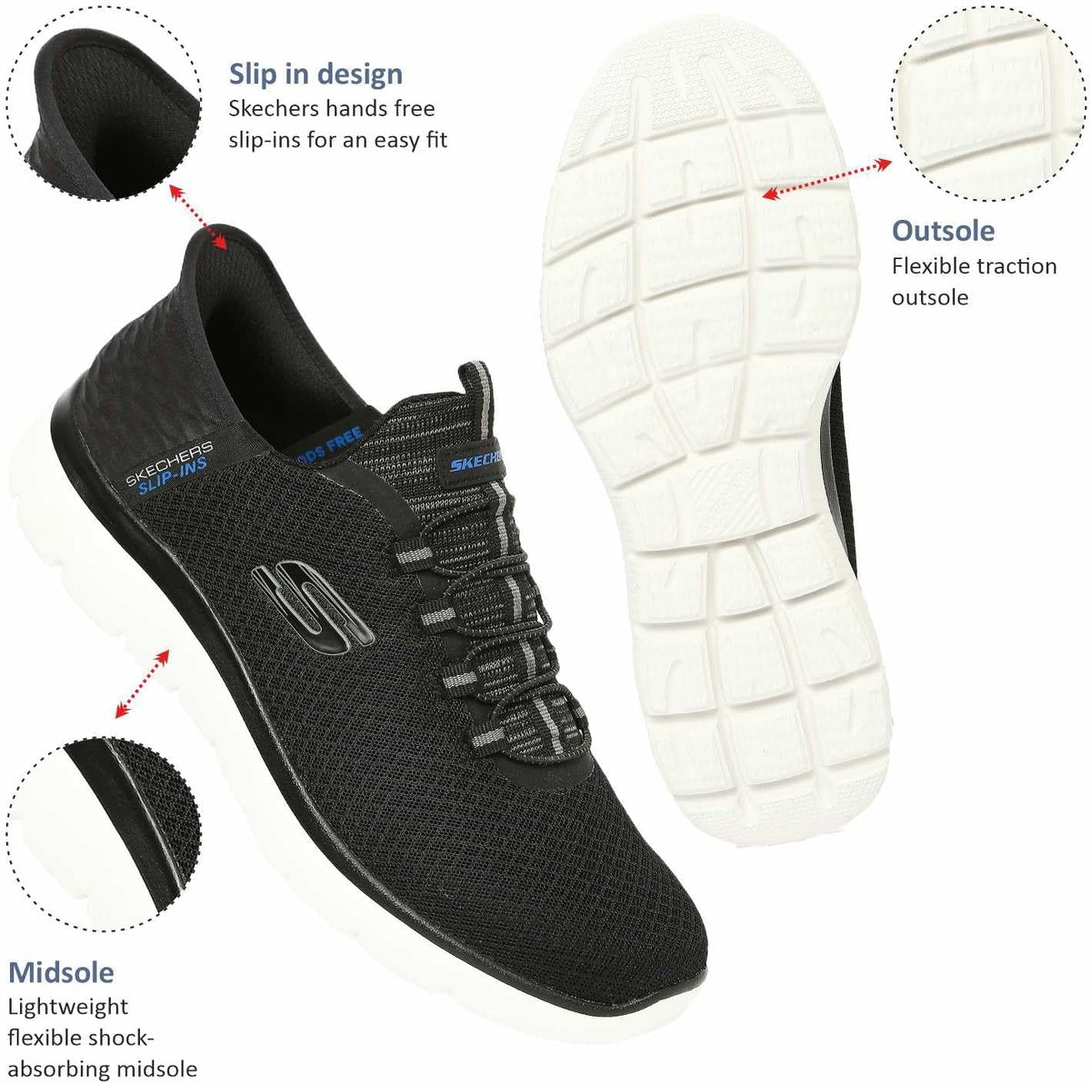 Skechers Herren Summits High Range Slip-InTurnschuhe