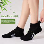 Bambus Sneaker Socken Damen 6/12 Paar, Atmungsaktive Gepolsterte Sportsocken Laufsocken, Anti Schweiß Kurze Socken Damen 39-42 35-38 Bunt, Geschenke für Frauen Sommer